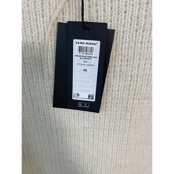 Vero Moda Daisy Shoulder White Knit Long Sleeve Sweater - Picture 8 of 11